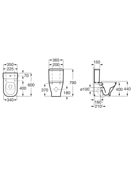 Inodoro GAP Compacto Rimless ROCA WC Gap Completo Pereda