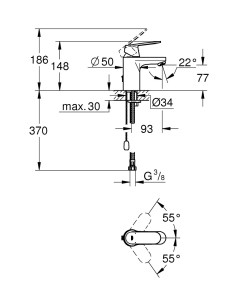 Grifo de lavabo EUROSMART COSMOPOLITAN DE Grohe. Principal 2