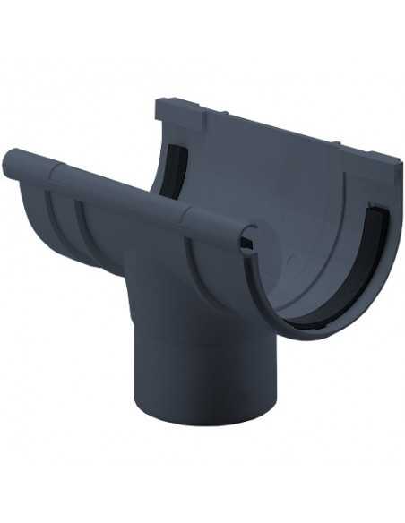 Bajada central canalón circular gris. Principal