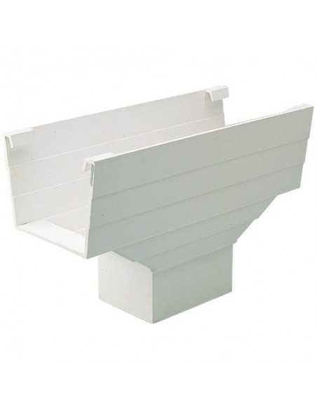 Bajada central canalón cuadrada blanco. Principal