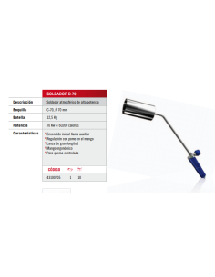 Soldador atmosférico E-70 DESA. Principal 2
