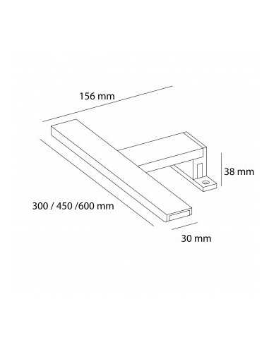 Foco led NEGRO (medidas)