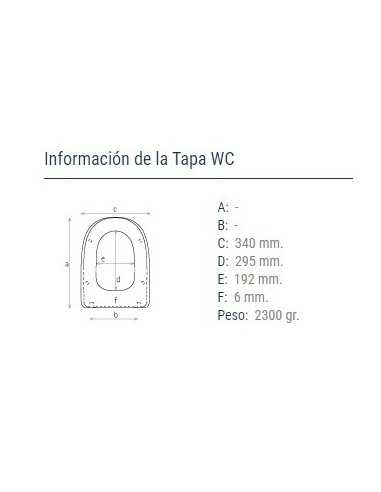 Tabloncillo GSI blanco de ESTOLI. Medidas