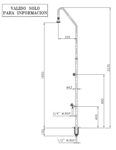Ducha piscina con rociador y grifo lavapies de ASTRALPOOL. Principal 2