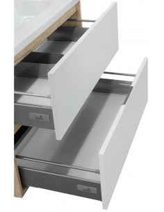 Mueble de baño blanco y madera NORDICO 2
