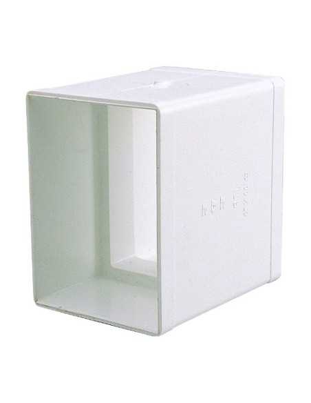 Manguito bajada rectangular blanco. Principal