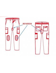 Pantalón CARGO bicolor tergal MARINO. Principal 2