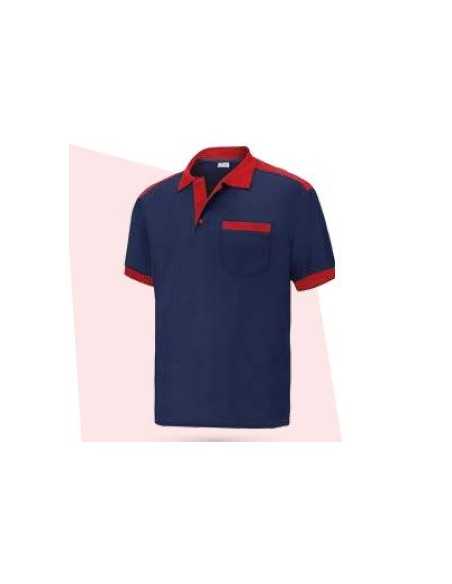 Polo manga corta bicolor tergal MARINO. Principal