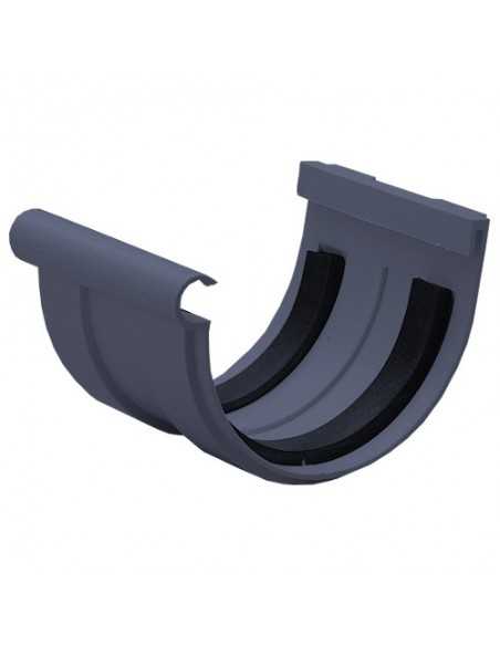 Unión canalón redondo gris. Principal