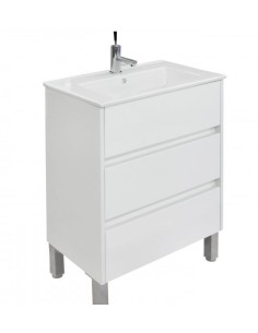 Mueble de baño LAGO blanco brillo fondo reducido. Principal