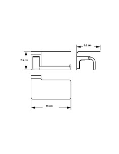 Portarrollos con repisa ELETECH blanco SONIA 2