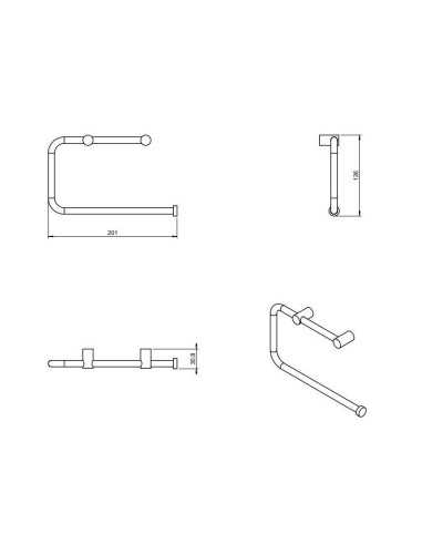 Aro baño cromado LOGIC COSMIC. Medidas