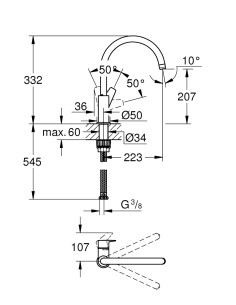 Grifo de cocina BAUEDGE de GROHE. Principal 2