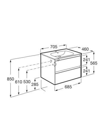 Mueble de baño UNIK TENET de ROCA Blanco Brillo · Pereda