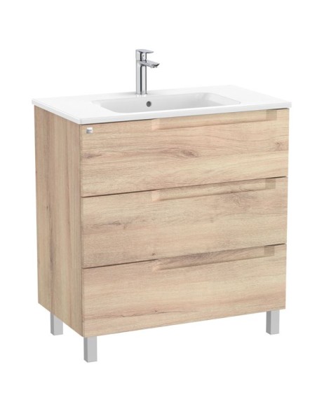 Mueble de baño UNIK ALEYDA de Roca beige madera 80 cm
