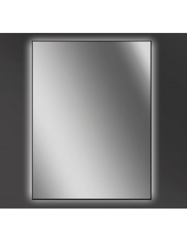 Espejo de baño retroiluminado EMMA con borde negro · Pereda