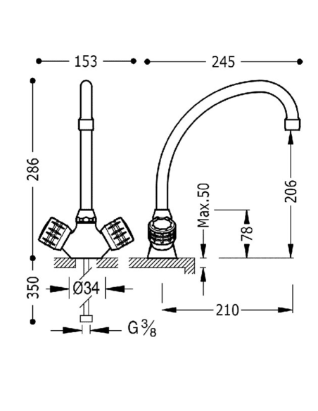 Grifo discount cocina bimando