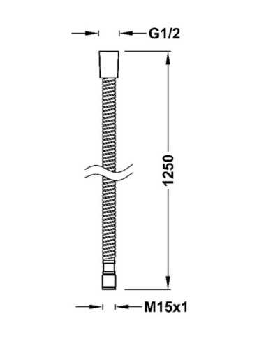 Flexo extraíble cromo 9134867 TRES. Medidas