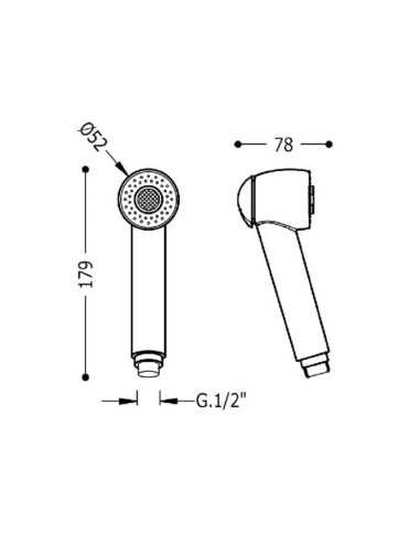 Ducha extraíble para grifo cocina. Medidas