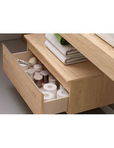 Módulo TOSCANA Bambú 1 cajon 81x47x33cm. Interior