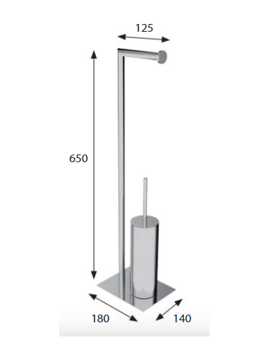 Ecobillero de baño redondo Nº1 blanco ECO. Medidas