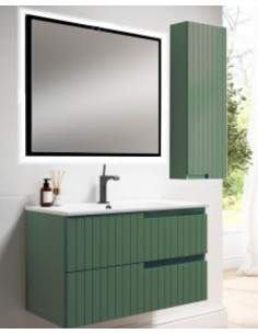 Mueble de baño CLAIR 2 gavetas verde
