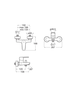 Grifo de baño- ducha VICTORIA PLUS de ROCA. Principal 2