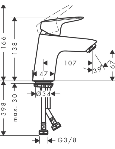 Grifo monomando de ducha Logis cromo Hansgrohe — Rehabilitaweb