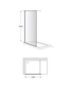 Mampara VICTORIA DF negro mate. Principal 2