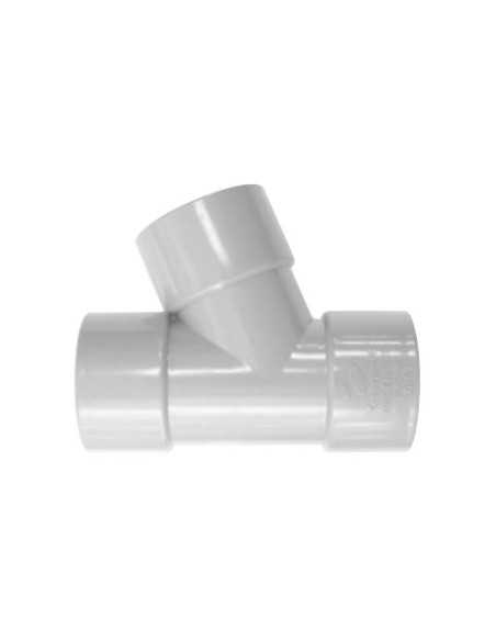 Injerto 45º HH PVC DESAGÜE blanco