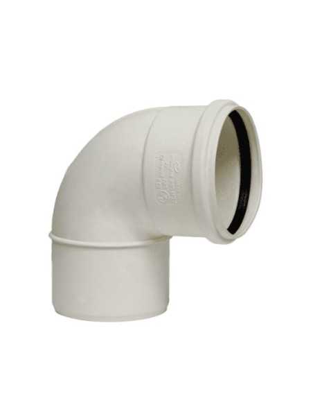 Codo 87º MH PVC insonorizado blanco. Principal