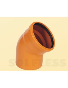 Codo 45º PVC teja macho-hembra. Principal