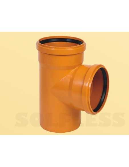 Injerto 87º PVC corrugado teja. Principal