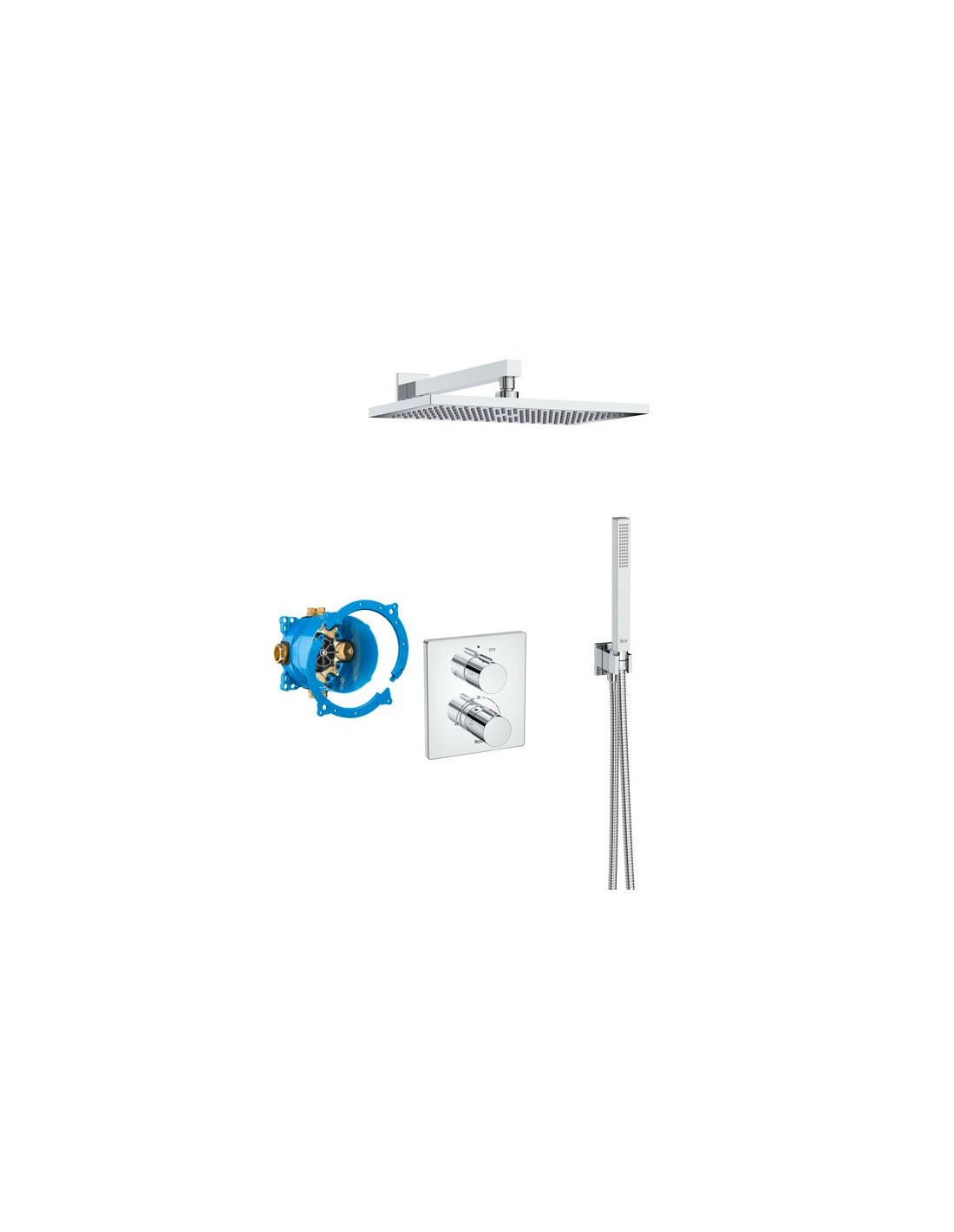 Grifo termostático para baño-ducha Roca T-2000 cromado