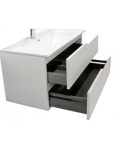 Mueble de baño blanco CLAIR 2 cajones Interior