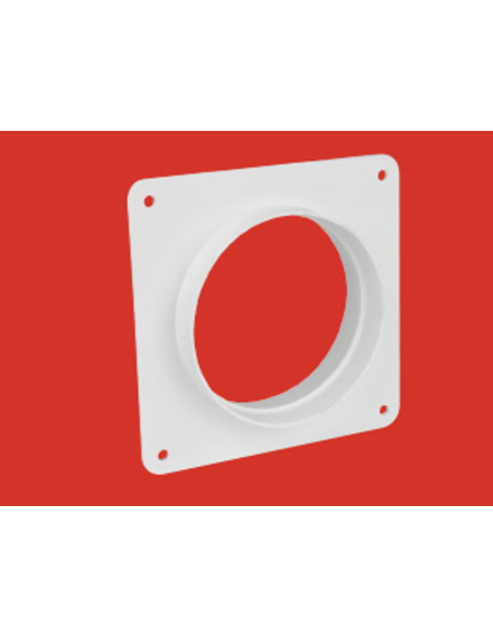 Empalme pared redondo blanco Ø100 mm. Principal