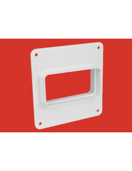 Empalme pared rectangular plástico blanco 110 x 55 mm. Principal