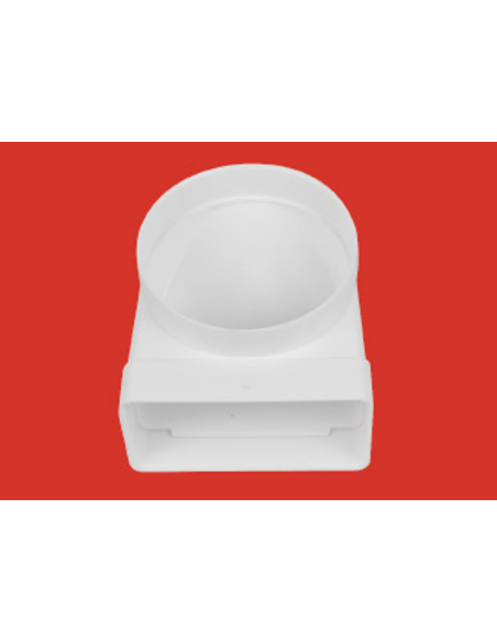 Codo 90º mixto plástico blanco Ø100-110x55 mm. Principal