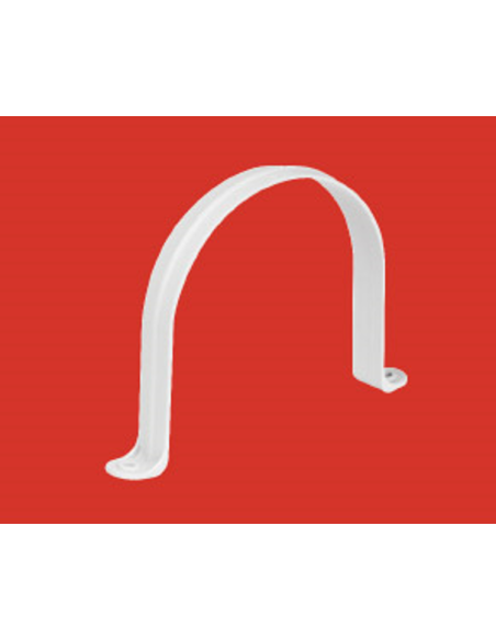 Abrazadera redonda plástico blanco Ø100 mm. Principal