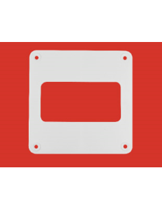 Embellecedor pared rectangular plástico blanco 110x55 mm. Principal