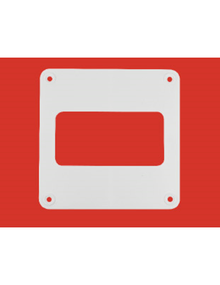 Embellecedor pared rectangular plástico blanco 110x55 mm. Principal