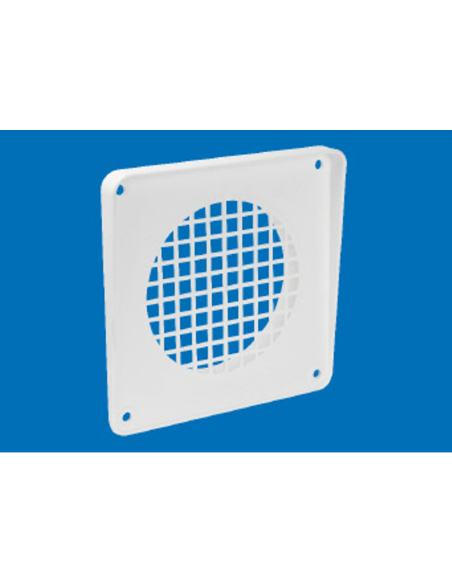 Rejilla redonda exterior blanca Ø 120. Principal