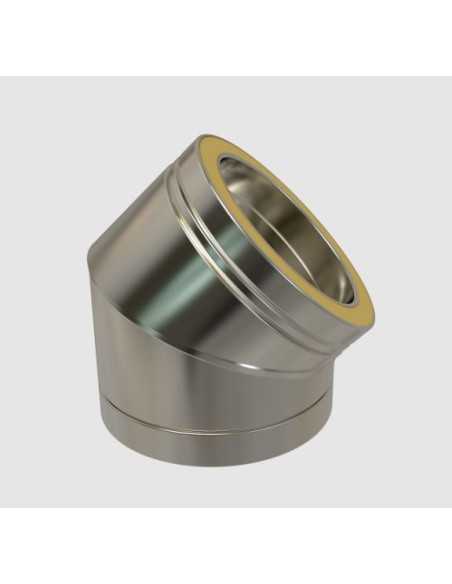 Codo 45º doble pared AVANT KW inox. Principal