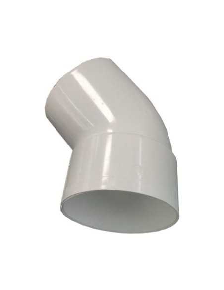 Codo bajada circular 45º PVC 90 mm blanco. Principal