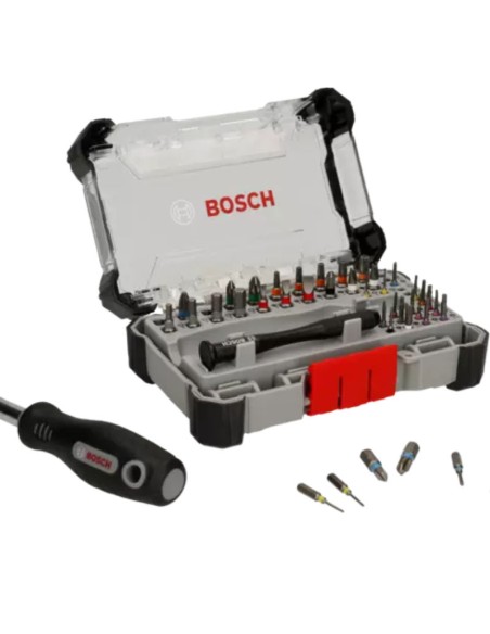 Maletín Bosch con 42 piezas de precisión y estándar