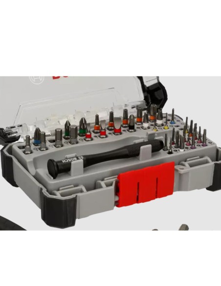 Maletín Bosch con 42 piezas de precisión y estándar Contenido