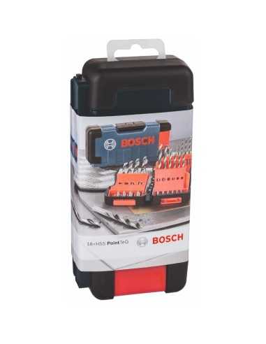 Set de brocas HSS POINTEQ 18 piezas Bosch Embalaje