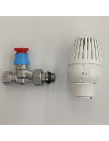 Llave roscar NT con cabezal termostático recta