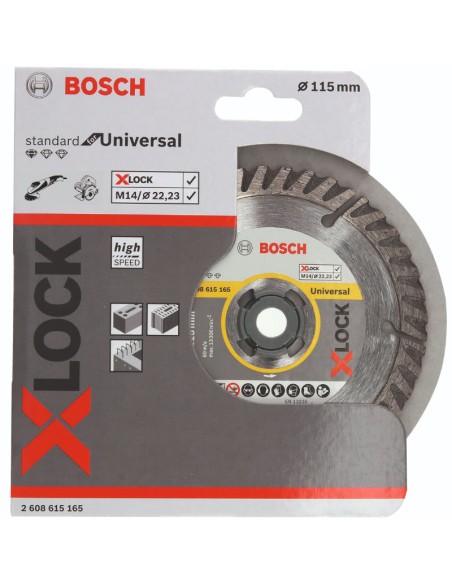 Disco de diamante 115 mm X-LOCK Bosch Embalaje