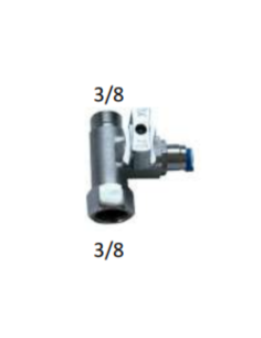 Llave de corte de entrada 1/4*3/8*3/8 principal